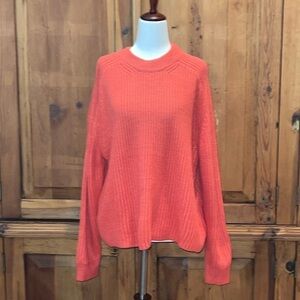 BE COOL Orange Oversized Cropped Sweater Sz. S/M